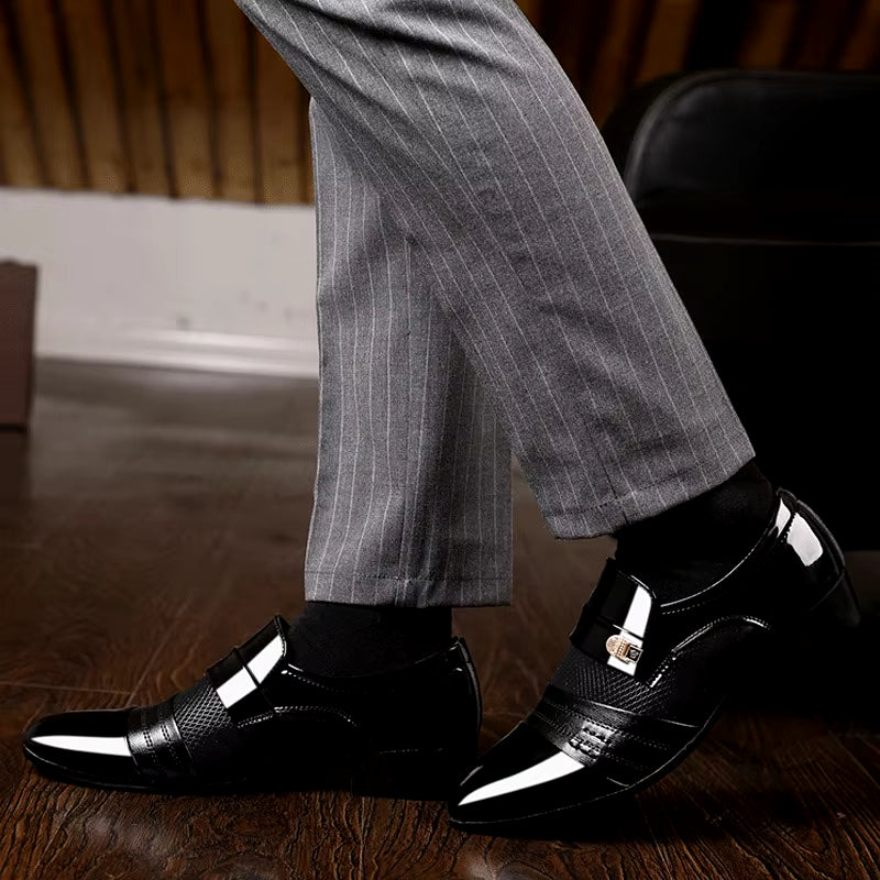 Men Dress Shoes Men Oxfords Fashion Business Dress Men Shoes 2020 New Classic Leather Men'S Suits Shoes Man Shoes 2023